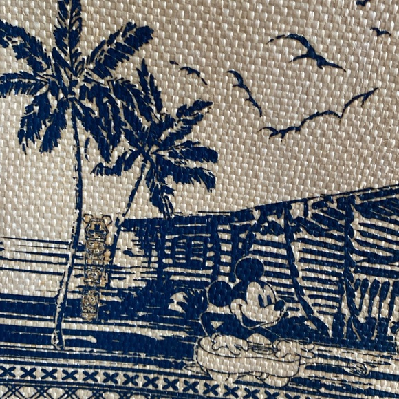 Disney Mickey Minnie Mouse Billabong Zara Bamboo Straw Tropical Hawaiian Beach - Picture 5 of 16